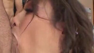 deepthroat gangbang mouthfucking with skinny slut girl