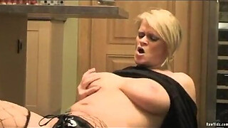 Skanky Blonde Milf And Two Dudes