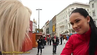 lesbian slippery nuru massage