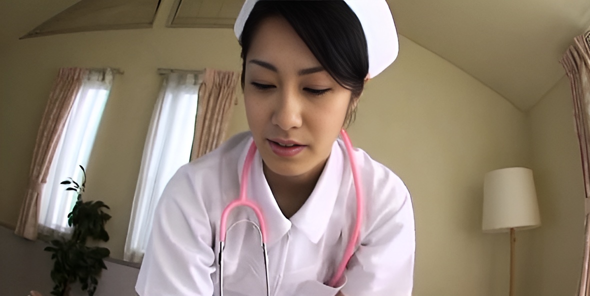 Japanese Nurse Sucking Fat Cock POV