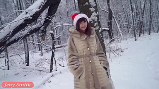 White stockings wet in snow - Happy New Year from Jeny Smith