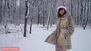 White stockings wet in snow - Happy New Year from Jeny Smith