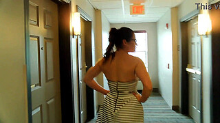 Dumb Office Bitch - bukkake cumwalk of shame