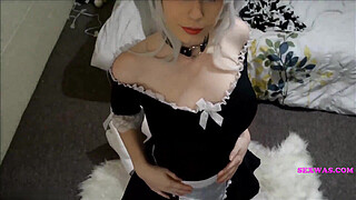 Young pretty woman showing big tits