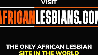 Real amateur African lesbians fucking with a strap-on in homemade sex tape
