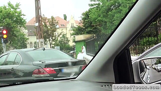Rejected bride blowjob in car in public