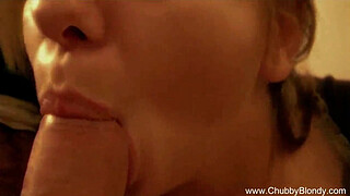 Closeup POV Italian BBW Blowjob