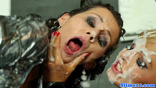 Bukkake fetish eurobabes love to strapon fuck