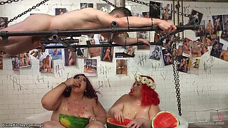 BBW femdoms dominating man slave