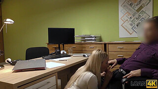LOAN4K. Naughty Nathaly Gives Her Shaved Pussy To A Loan Officer