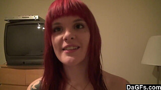Dagfs - Busty Redhead Sucks My Cock And Gets My Jizz On Her Big Boobs