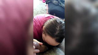 Sucking and fucking big cock