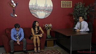 Femdom Office Worker Makes Her Co-Worker Kiss Her Ass - Cassandra Cruz