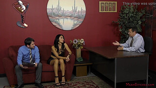 Femdom Office Worker Makes Her Co-Worker Kiss Her Ass - Cassandra Cruz