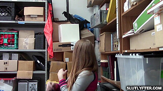 LP Officer breaking that shoplyfter's shaved pussy off like a spread eagle!