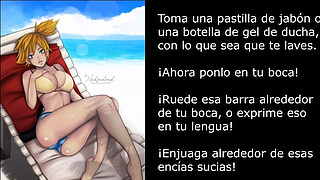 Misty Pokémon (Femdom/Hentai/Bathtube/Humiliation/Pissplay) Spanish