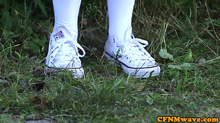 British femdoms demand dick in cfnm group