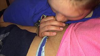My parents didn’t know my girlfriend was my lover I made her cum in my bed and swallow her cum