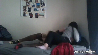 Extraordinary interracial huge dick couple fucking all positions on OlalaCam