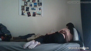 Extraordinary interracial huge dick couple fucking all positions on OlalaCam
