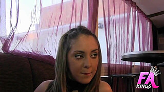 Teen Virginia tastes big cock