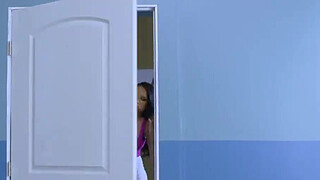 Danny D sticks his tongue on Raven Bays sweet shaved pussy