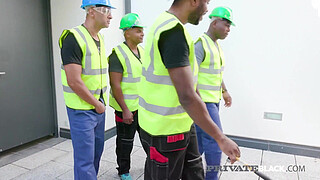 Private-Black - Cutie Ria Sunn Does DP Interracial GangBang!