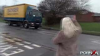 PORNXN Mature Blonde Public Pissing