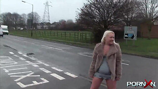 PORNXN Mature Blonde Public Pissing