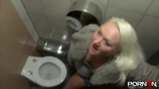PORNXN Mature Blonde Public Pissing