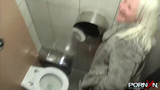 PORNXN Mature Blonde Public Pissing