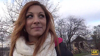 HUNT4K. I hunted a hot chick next to her bf