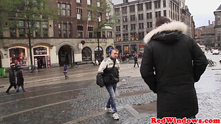 Dutch stockinged hooker with bigtits sucking