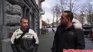 Dutch stockinged hooker with bigtits sucking