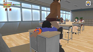 Femdom Teacher Spanks and Pisses on you in Class