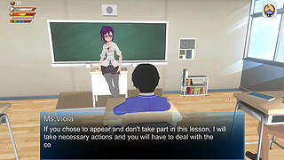 Femdom Teacher Spanks and Pisses on you in Class