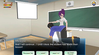 Femdom Teacher Spanks and Pisses on you in Class