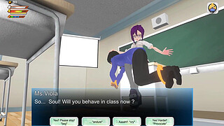Femdom Teacher Spanks and Pisses on you in Class