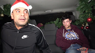 Christmas special sex orgy in van with Mea Melone & Wendy Moon