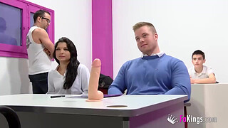 orgy between Jordi, Ainara, and a new teen couple