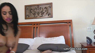 Big tit Latina lingerie MILF cocked hard