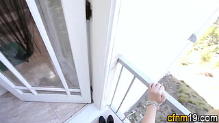 Amateur rides big cock