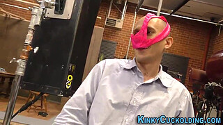 Fetish teen gives blowjob