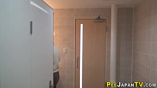 Japanese babes filmed pee