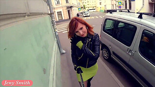 Jeny Smith public nudity on the road