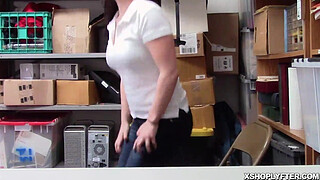 Credit card thief munching a LP Officer big cock shoved in her mouth!