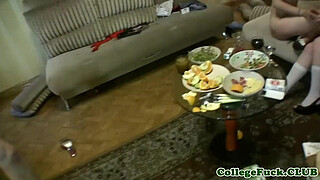 teenagers cocksucking at dorm orgy