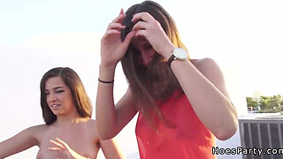 Breasts and ass flashing orgy party