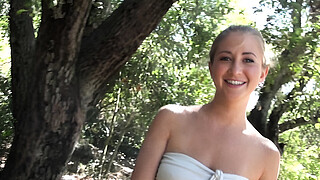 POVLife Blonde teen Casi James sucks fucks cock outdoors