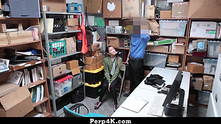 Security Guard Had a Hardcore Plan of Action for The Shoplifting Babe - Perp4k